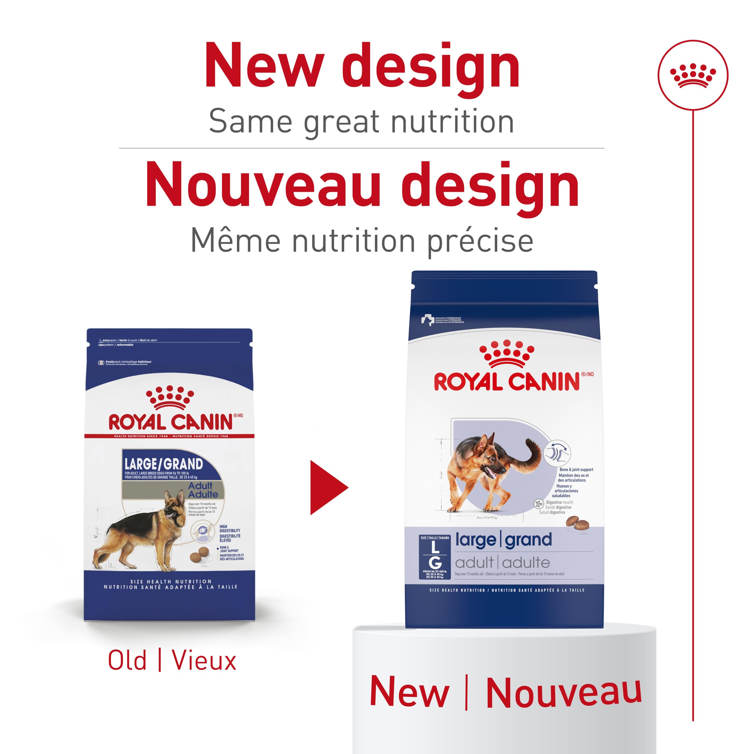 Royal Canin Large Breed Adult Dry Dog Food, 30 lb Bag 🍁 All In One Marketplace Canada