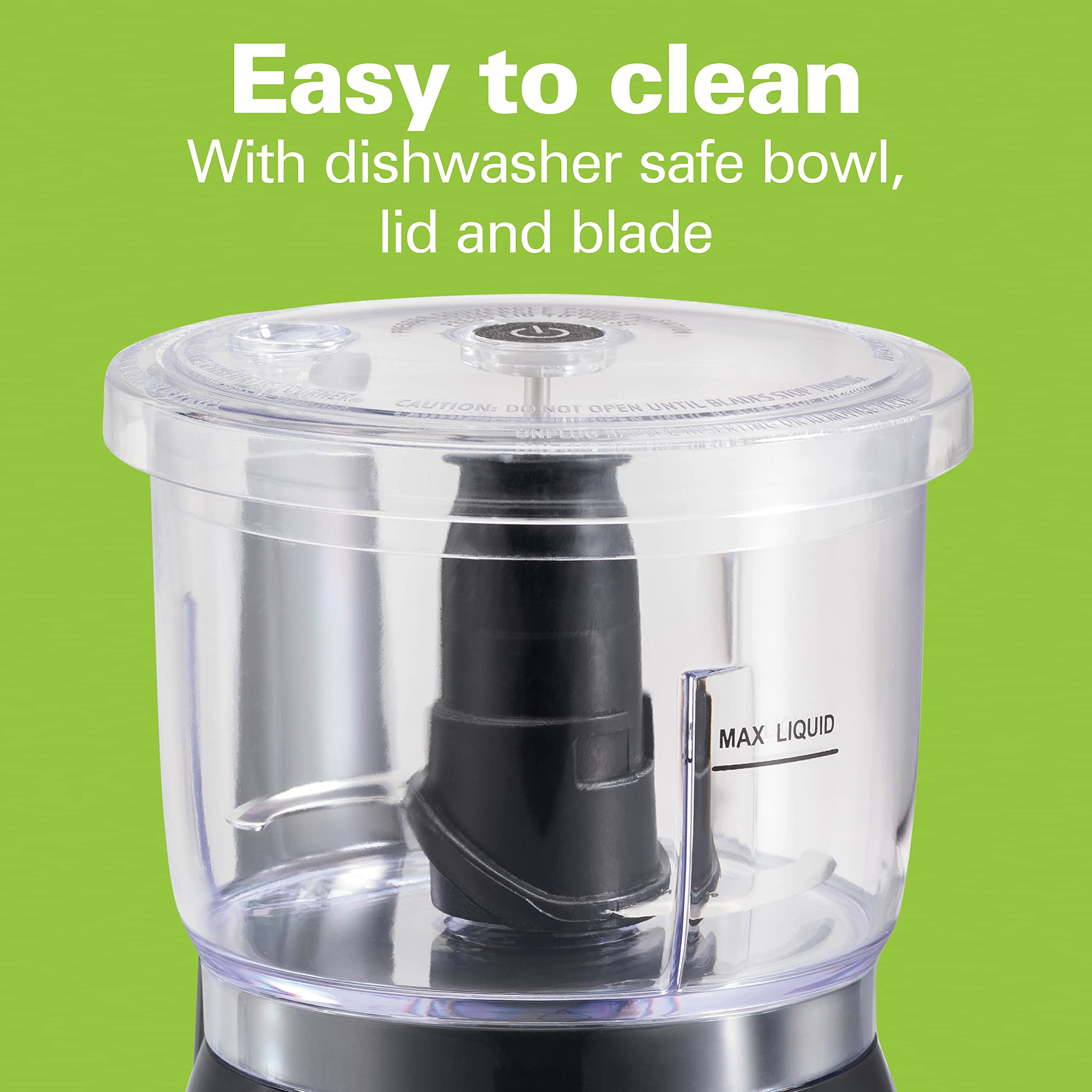 Hamilton Beach Stack & Press Food Chopper & Mini Food Processor, 350 Watts, 3 Cup Bowl, Stainless Steel Blades, for Chopping, Puree & Emulsify, Black, 72850G 🍁 All In One Marketplace Canada
