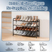 ENJOYBASICS Expandable Metal Shoe Racks for Closet, 4 Tier Adjustable Shoe Organizer Shelf, Black Free Standing Rack Storage for Entryway 🍁 All In One Marketplace Canada