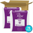 Poise Incontinence Pads for Women/Bladder Leakage Pads/Bladder Control Pads, 7 Drop, Ultra Absorbency, Long Length, 78 Count 🍁 All In One Marketplace Canada