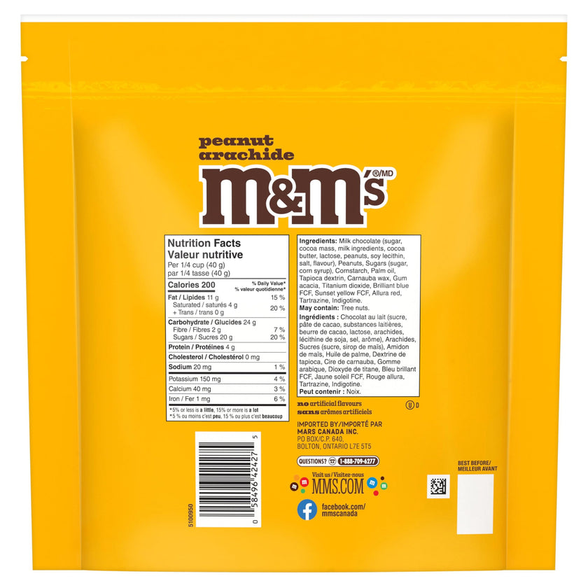 M&M’S Peanut Milk Chocolate Candy, Celebration Size Share Bag, 1kg – Bulk Party Candy for Sharing, Events, Movie Nights & Holidays 🍁 All In One Marketplace Canada