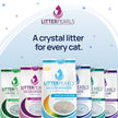 Litter Pearls Micro Crystals Unscented Non-Clumping Crystal Cat Litter with Odorbond, 7 lb, White, Clear and Blue Crystals (LPMC7) 🍁 All In One Marketplace Canada