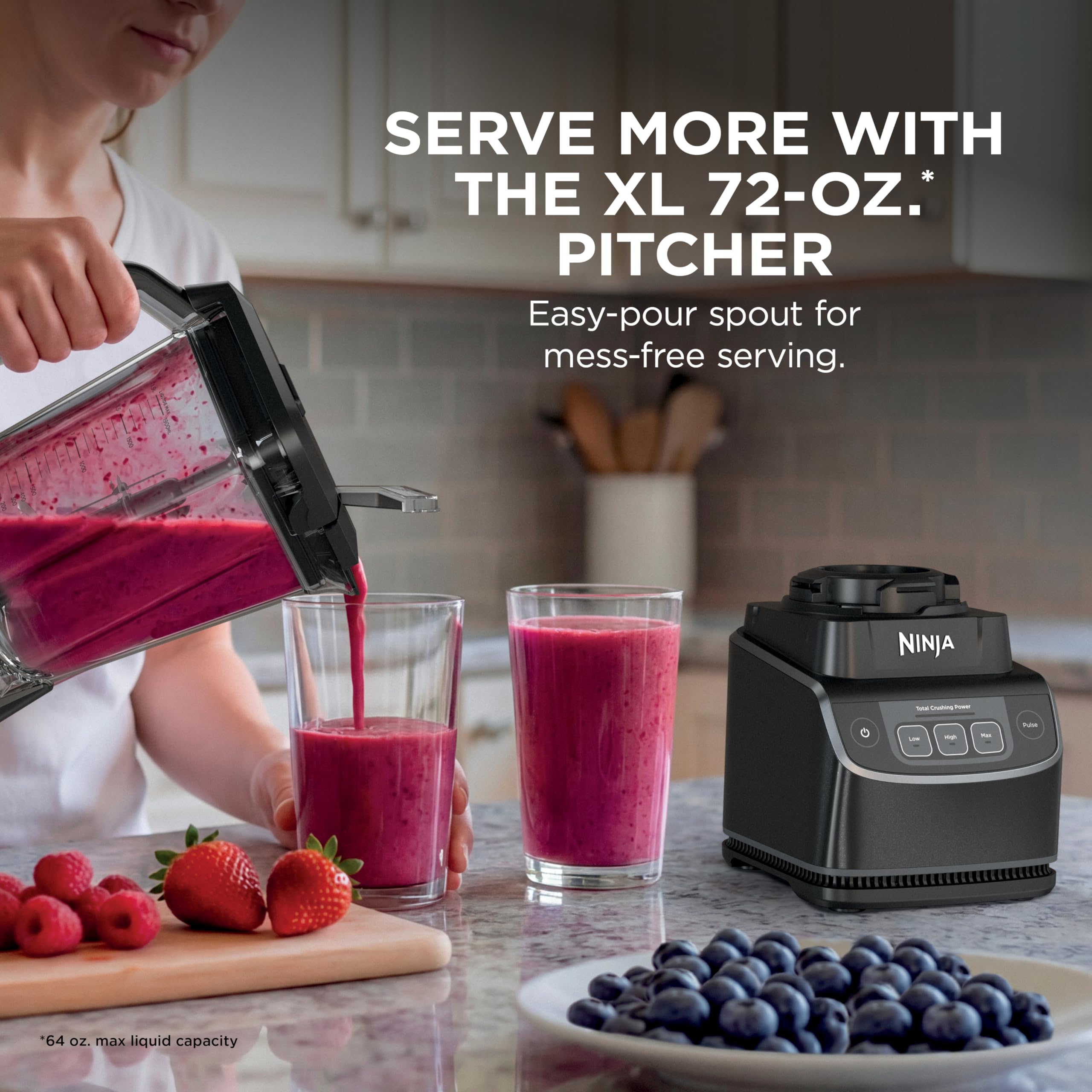 Ninja UltraCrush Professional Blender, 1000W, XL 72-oz.* Pitcher, Total Crushing® Technology, 3 Manual Speeds for Ice Crushing, Smoothies, Sauces & More, Full-Size Blender, Black, BP201C 🍁 All In One Marketplace Canada