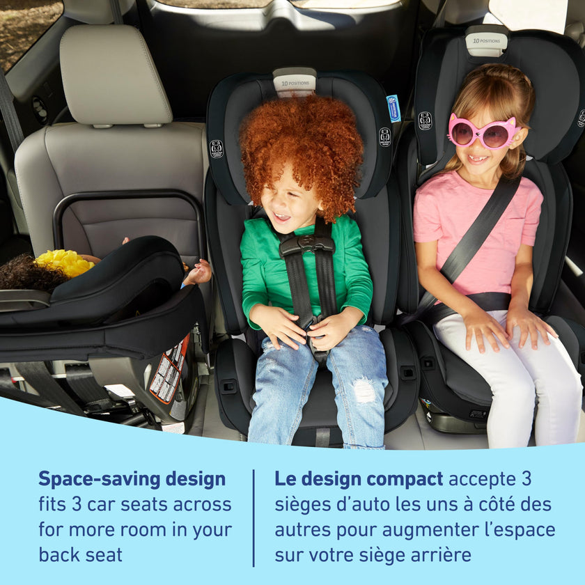 Graco SlimFit3 LX 3-in-1 Car Seat ft. Anti-Rebound Bar, Baby to Big Kid Car Seat, 2.2-45 kg (4-100 lb), Gotham 🍁 All In One Marketplace Canada