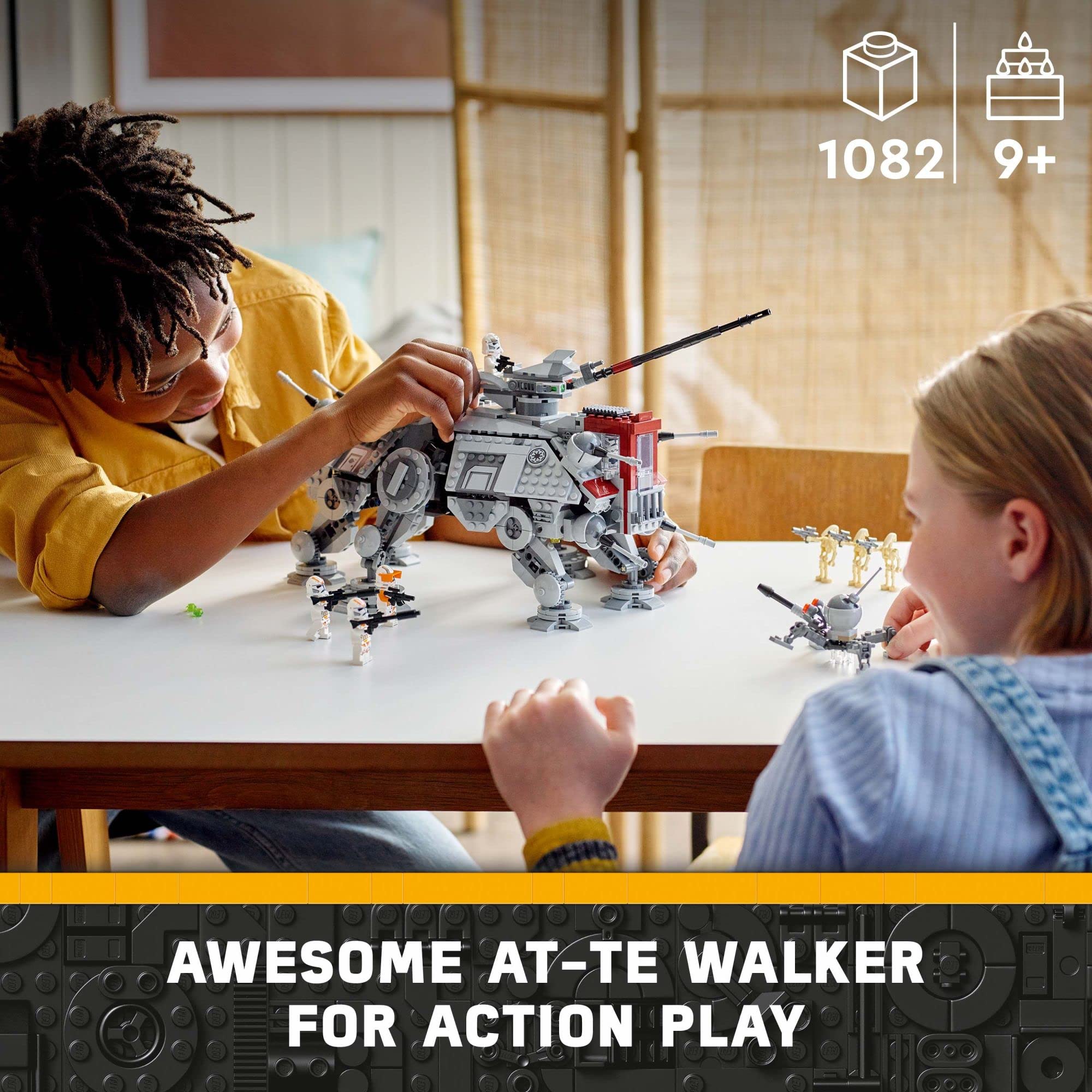 LEGO Star Wars at-TE Walker 75337 Poseable Toy, Revenge of The Sith Set, Gift for Kids with 3 212th Clone Troopers, Dwarf Spider & Battle Droid Figures 🍁 All In One Marketplace Canada