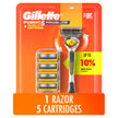Gillette ProShield Mens Razor, 1 Handle + 5 Blade Refills, 1 Count (Pack of 1) 🍁 All In One Marketplace Canada