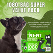 Pet N Pet Dog Poop Bags - USDA Certified 41% Plant-Based Doggy Poop Bags - Leak-Proof Sac Caca Chien Refill Rolls (1080 Count, Unscented, Green) 🍁 All In One Marketplace Canada