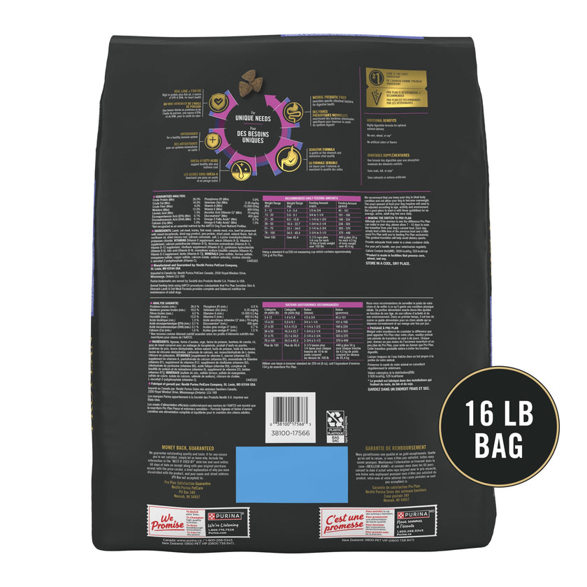 Purina Pro Plan Sensitive Skin & Stomach Dry Dog Food, Lamb & Oat Meal - 7.26 kg Bag 🍁 All In One Marketplace Canada