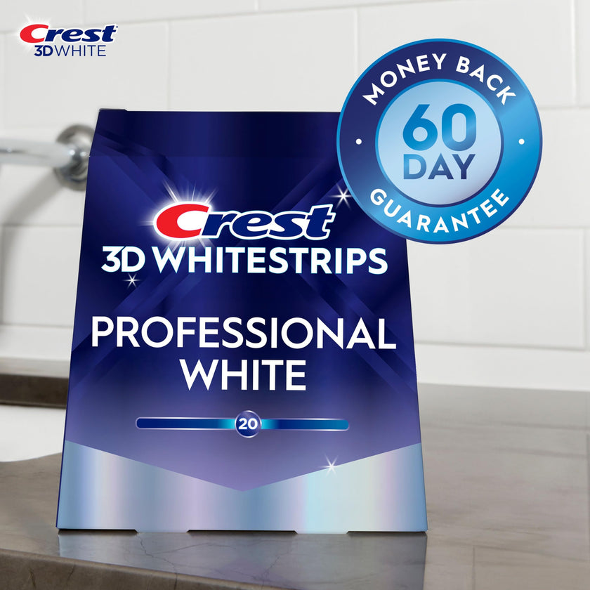 Crest 3D Whitestrips Professional White At-Home Teeth Whitening Kit, 22 Treatments, 20 Levels Whiter 🍁 All In One Marketplace Canada
