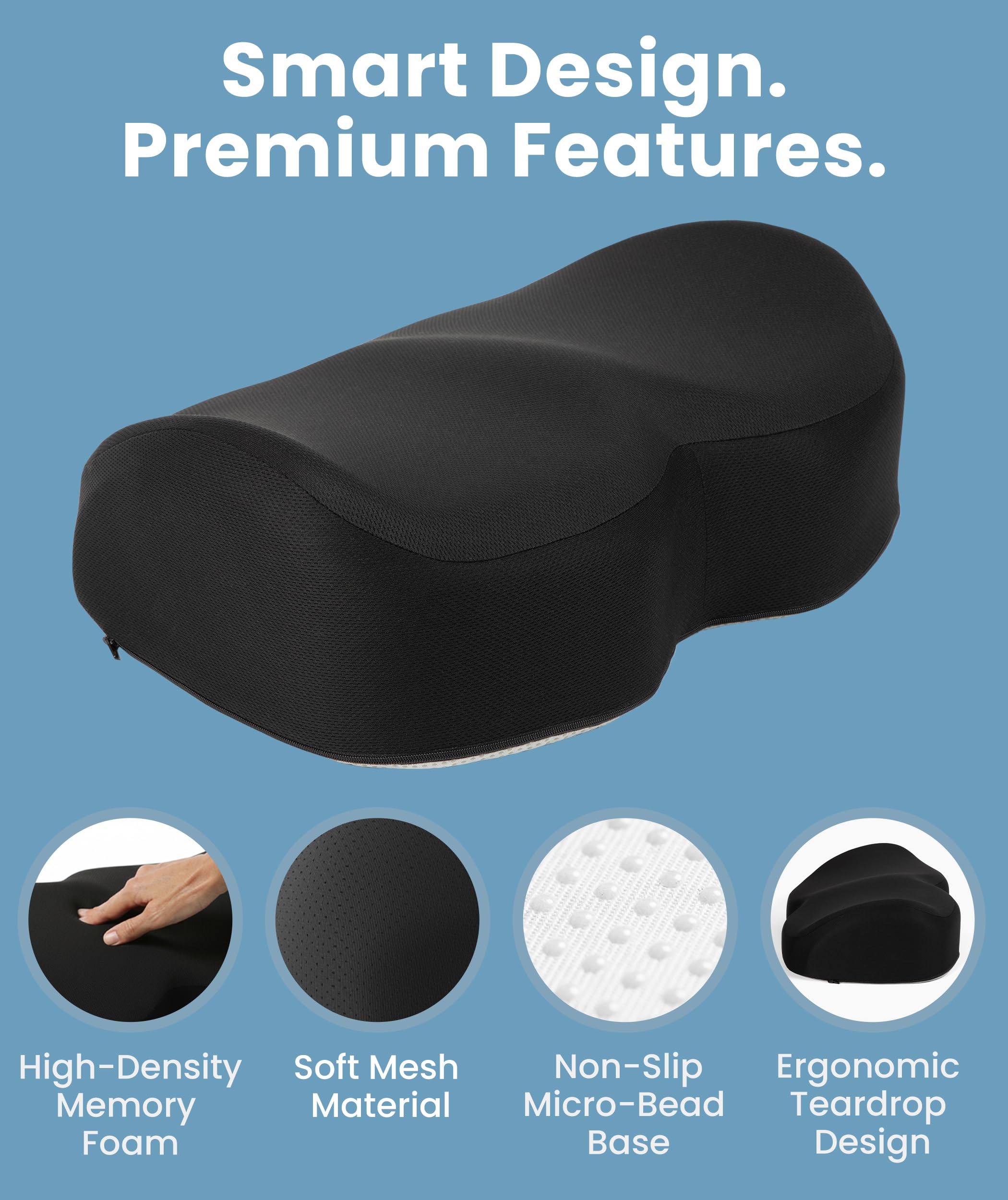 Everlasting Comfort Foot Rest for Under Desk at Work - Memory Foam Office Foot Stool & Under Desk Footrest Leg Elevation Pillow for Gaming & Home Office, Supports Posture 🍁 All In One Marketplace Canada