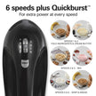 Hamilton Beach 6-Speed Electric Hand Mixer for Baking, 275W, Easy Clean Beaters, Dough Hooks, Whisk, Snap-On Storage Case, Black (62639C) 🍁 All In One Marketplace Canada