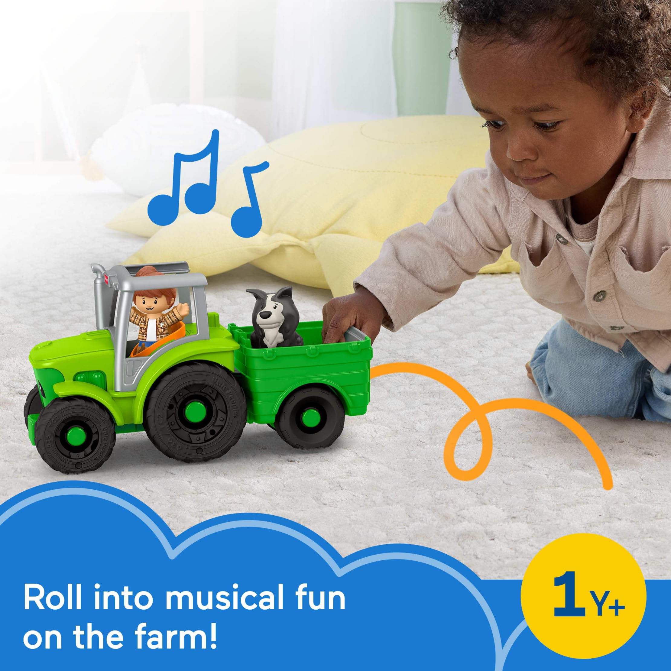 Fisher-Price Little People Push & Play Tractor, Multilanguage 🍁 All In One Marketplace Canada