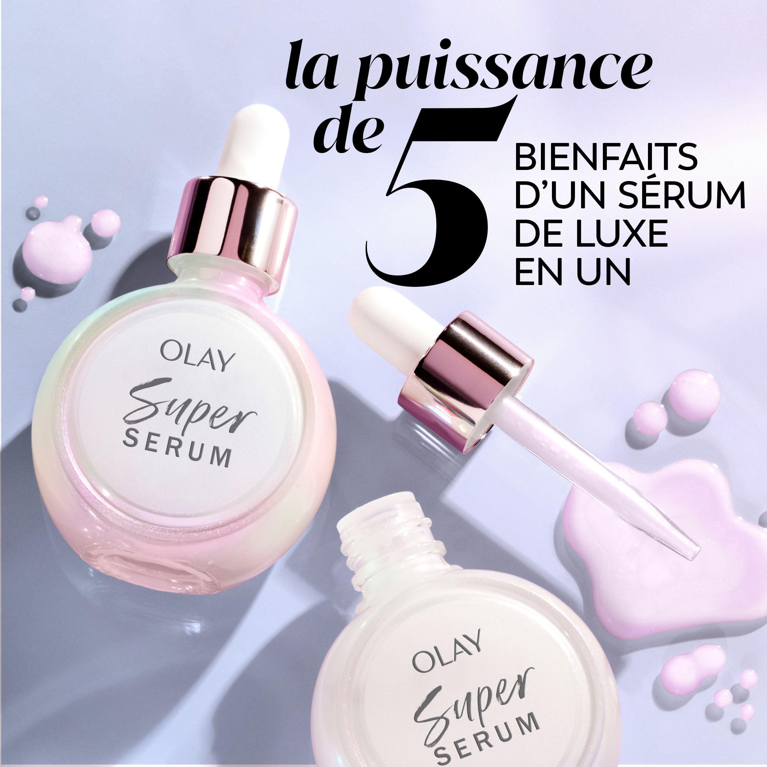 Olay Super Serum - Niacinamide, Vitamin C & E, Collagen Peptide, AHA - 5-in-1 Skin Care Benefits for Face - Healthy Glow, Brightening, Hydrating, Smoothing, Firming, Evens Tone, Anti-Aging, 30 mL 🍁 All In One Marketplace Canada