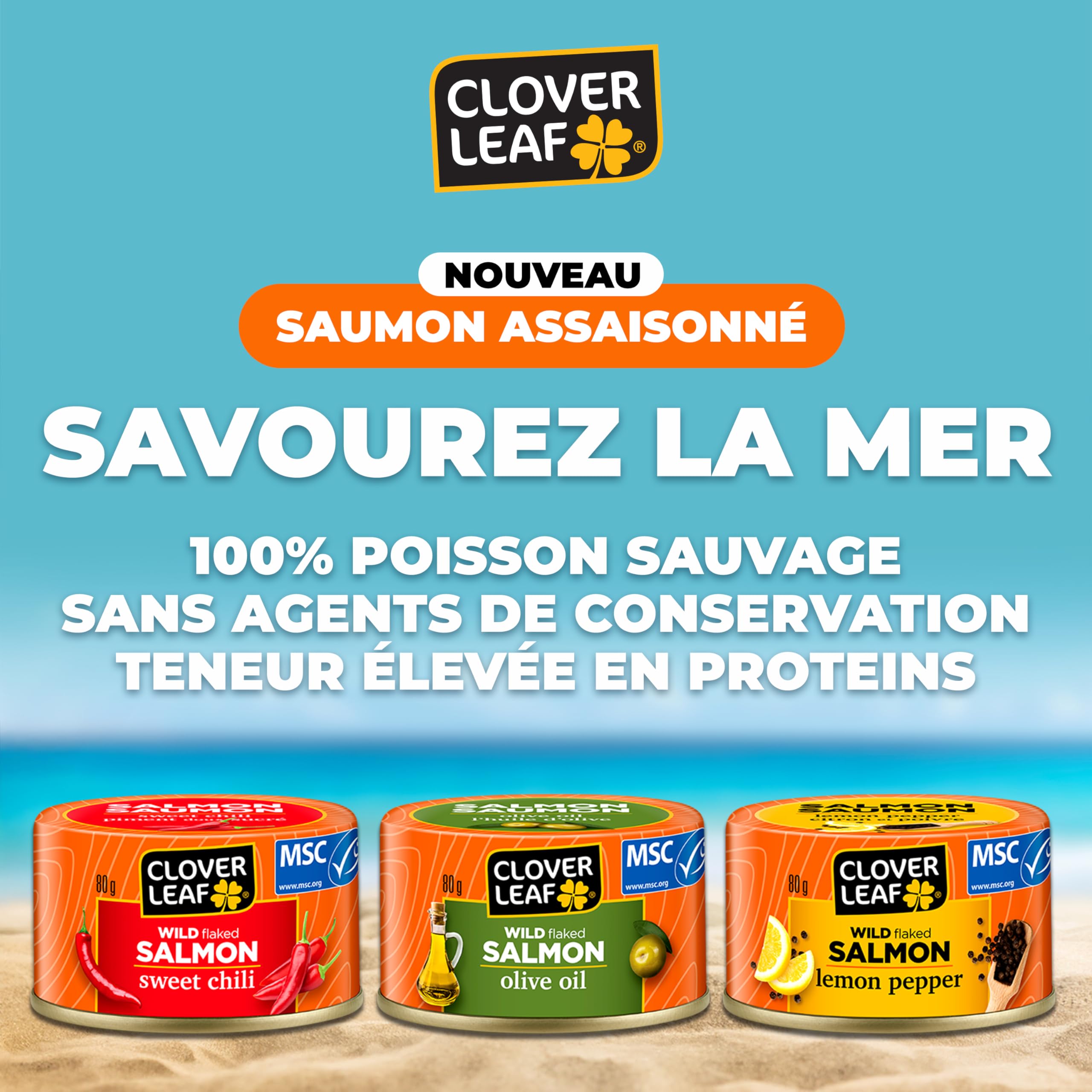 Clover Leaf Wild Flaked Pink Salmon Olive Oil 80g, 24 Easy-Peel Cans 🍁 All In One Marketplace Canada