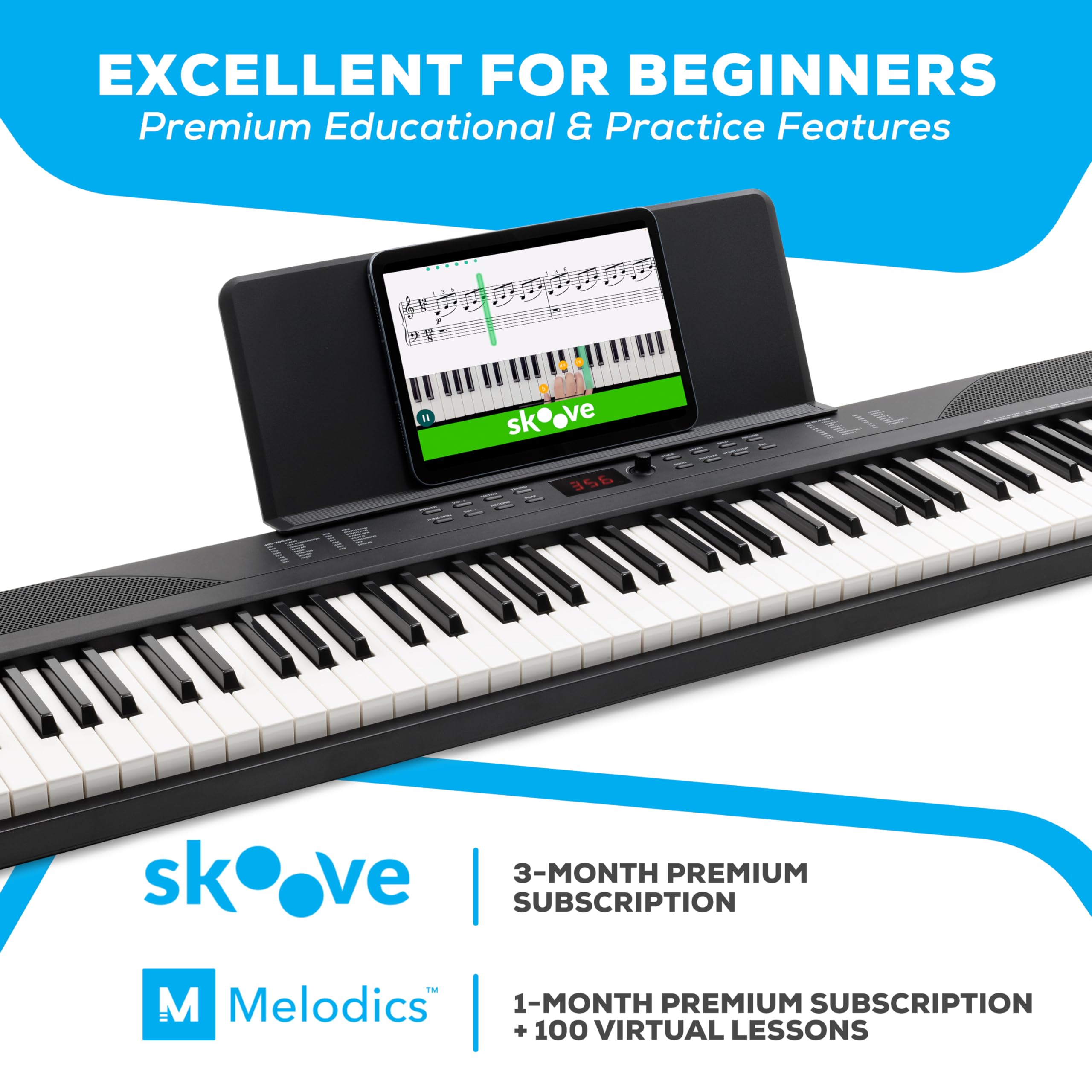 Alesis 88 Key Keyboard Piano with 480 Sounds, Speakers, USB MIDI, Carry-Bag, Stand, Headphones, Pedal and Piano Lessons for Beginners 🍁 All In One Marketplace Canada
