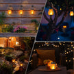 Hompavo Gen2 Solar Lanterns Outdoor with Ultra-Real Flame, Dual Charging (USB/Solar) & 2 Mode - Waterproof Decorative Hanging/Table Lights for Yard Patio Garden Birthday Mothers Day Gifts for Women, 2 🍁 All In One Marketplace Canada