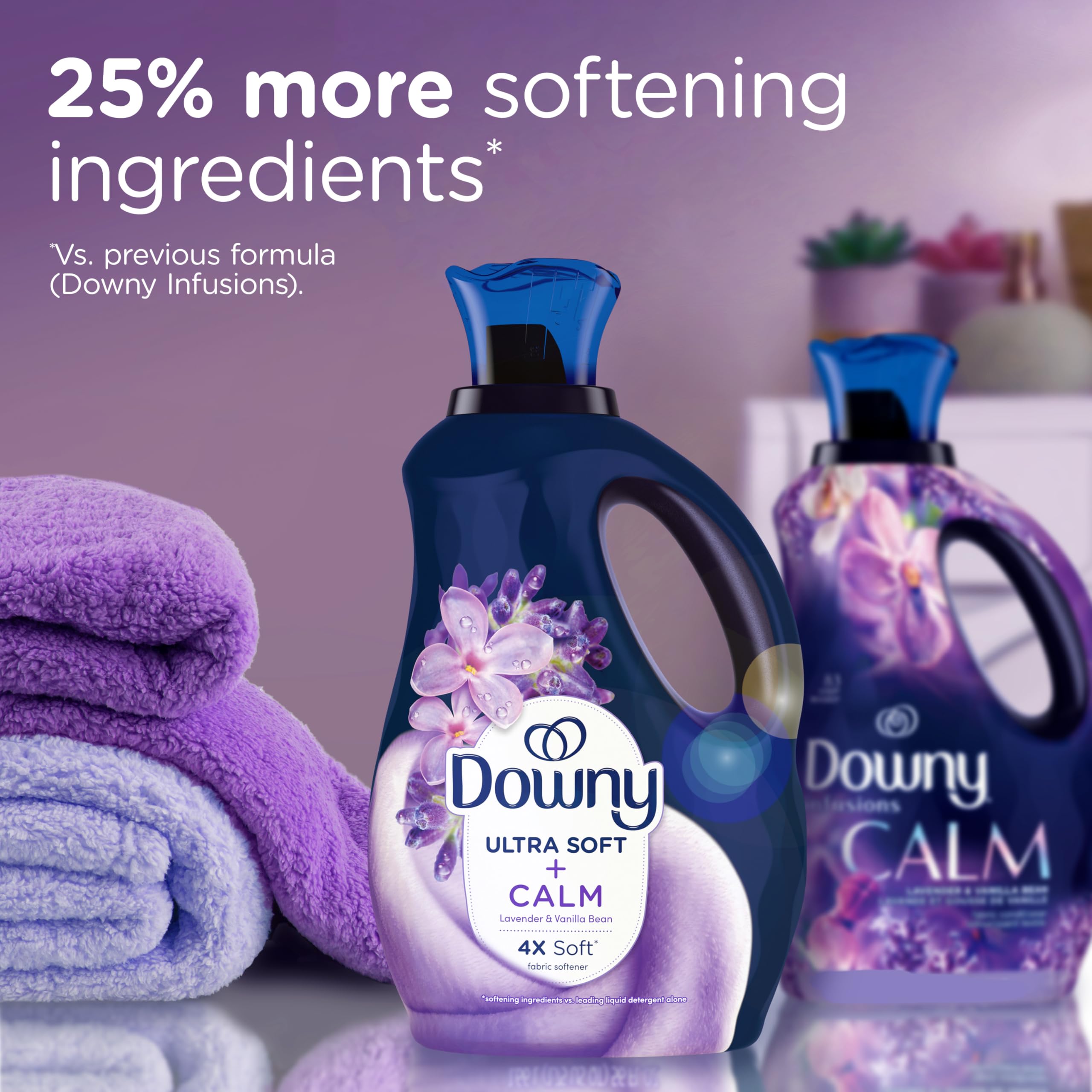 Downy Ultra Soft Fabric Softener Liquid, Calm, Lavender and Vanilla Bean, 3.31L 🍁 All In One Marketplace Canada