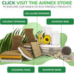 AIRNEX 10 Pack Biodegradable Natural Kitchen Sponges - Eco Friendly Cellulose and Coconut Dish Scrubbers - Odourless, Non Scratch, Dual Sided Multipurpose Sponges 🍁 All In One Marketplace Canada
