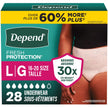 Depend FIT-FLEX Adult Incontinence Underwear for Women, Maximum Absorbency, L, Blush, 28 Count 🍁 All In One Marketplace Canada