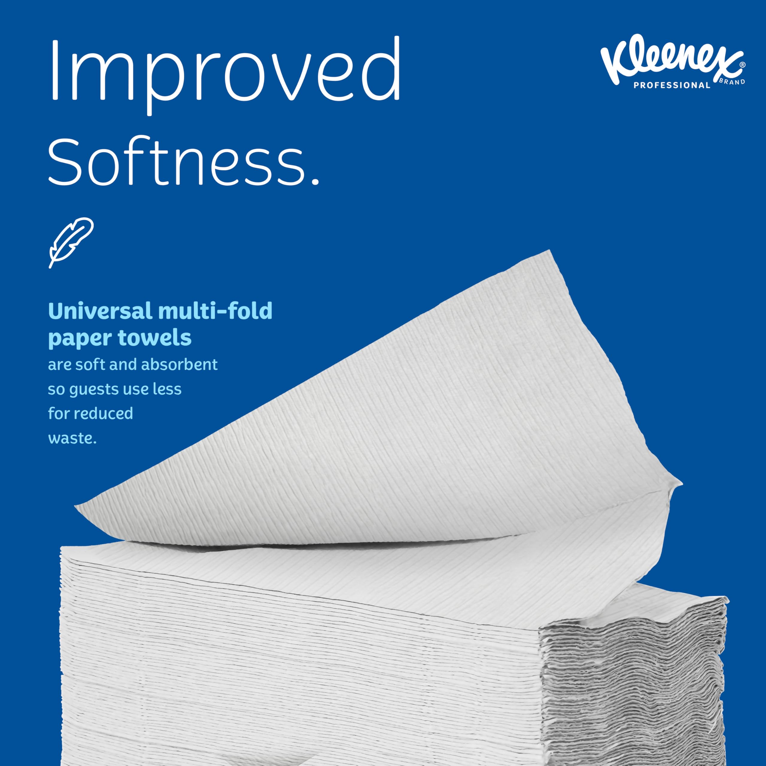 Kleenex Professional Universal Multifold Paper Towels, Bulk (02046), Absorbency Pockets, 9.2