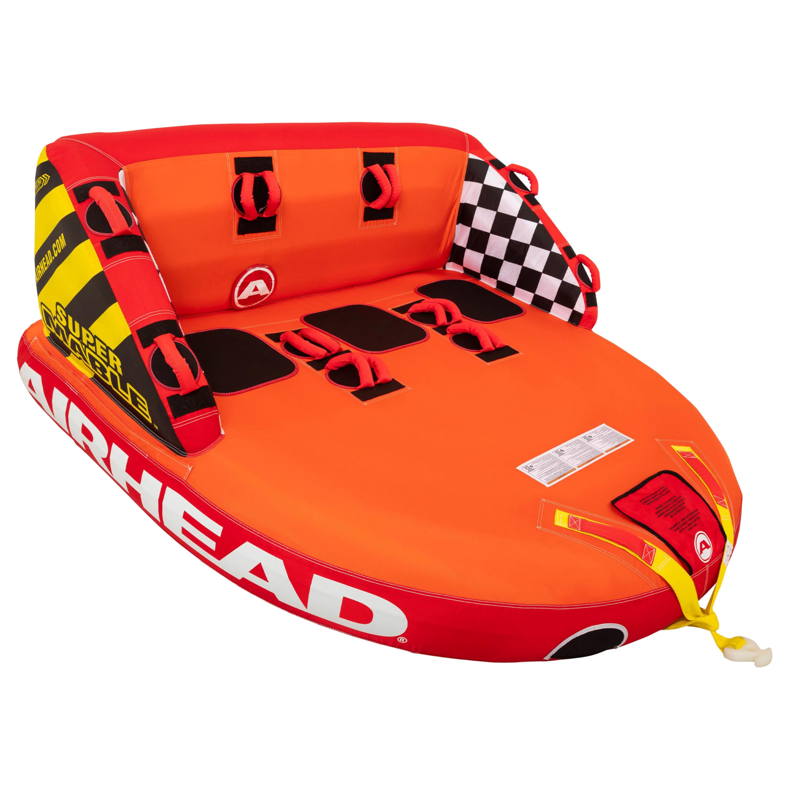Airhead Super Mable, 1-3 Rider - Inflatable Towable Tube for Boating and Water Sports, Heavy Duty Full Nylon Cover & Zipper with EVA Foam Padding, Easy Inflating & Deflating 🍁 All In One Marketplace Canada