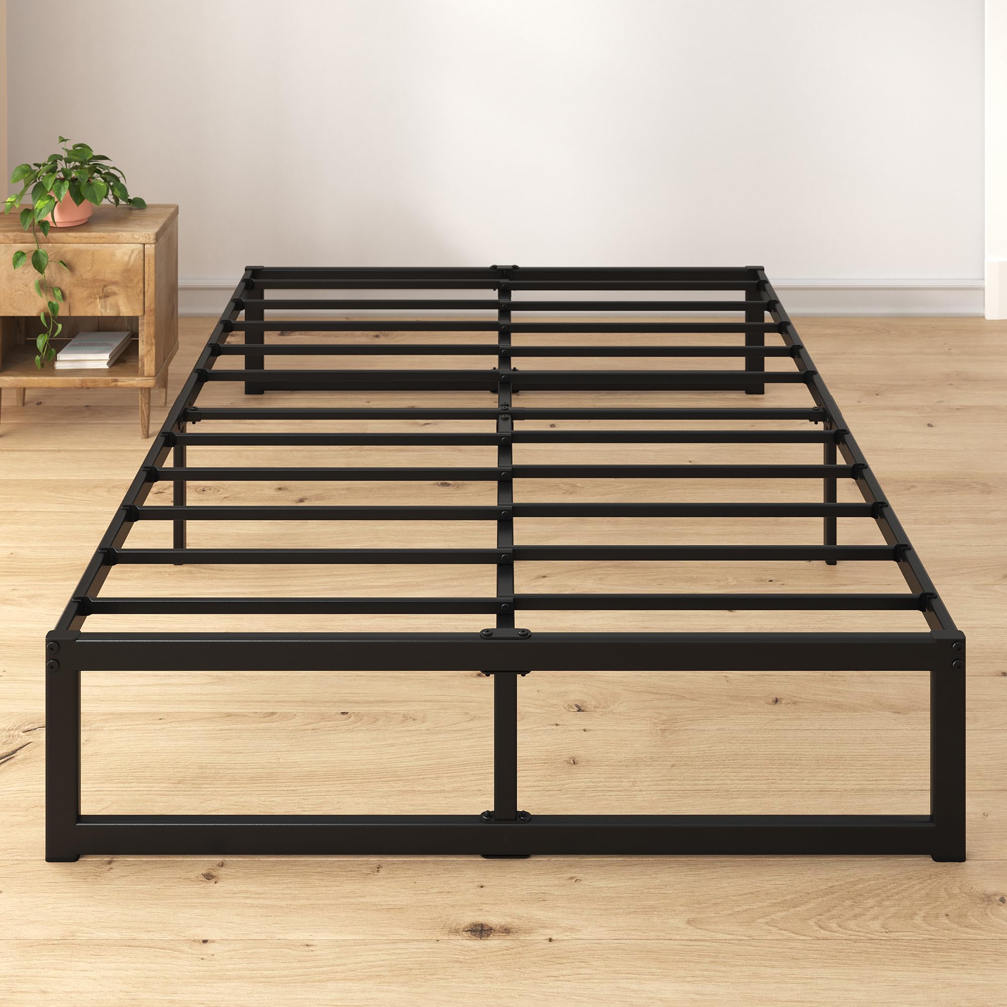 Zinus Full Bed Frame - ABEL 14 inch Metal Bed Frame with Steel Slat Support, No Box Spring Needed, Easy Assembly - Minimalist Platform Bed in a Box with Underbed Storage Space, 5 Year Wrranty, Full 🍁 All In One Marketplace Canada