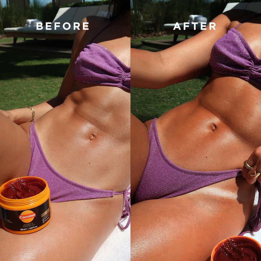 Carroten Intensive Tanning Gel | Browning Indoor/Outdoor Tan Accelerator | Non-Greasy, Water-Resistant with Carrot and Coconut Oil | Vitamin A & E For Moisture & Hydration | Made in Greece | 5 Fl Oz 🍁 All In One Marketplace Canada