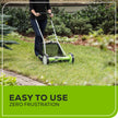 Greenworks 16-Inch Reel Lawn Mower with Grass Catcher 25052,Black/Green, 47
