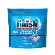 Finish Classic, Everyday Clean and Shine, No Pre-Rinse Formula, Grease and Stain Removal, Scrubs Dried-On Food, 105 Tabs 🍁 All In One Marketplace Canada