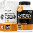 RENEW ACTIVES Turmeric Curcumin – Ultra Potent 95% Curcuminoids with BioPerine Black Pepper for Maximum Absorption – Supports Joint Health, Mobility, Digestion & Liver – Made in Canada – 120 Capsules 🍁 All In One Marketplace Canada