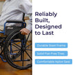 Drive Medical Single Axle Blue Streak Wheelchair, Flip Back Desk Arm, Swing Away Footrests, 18