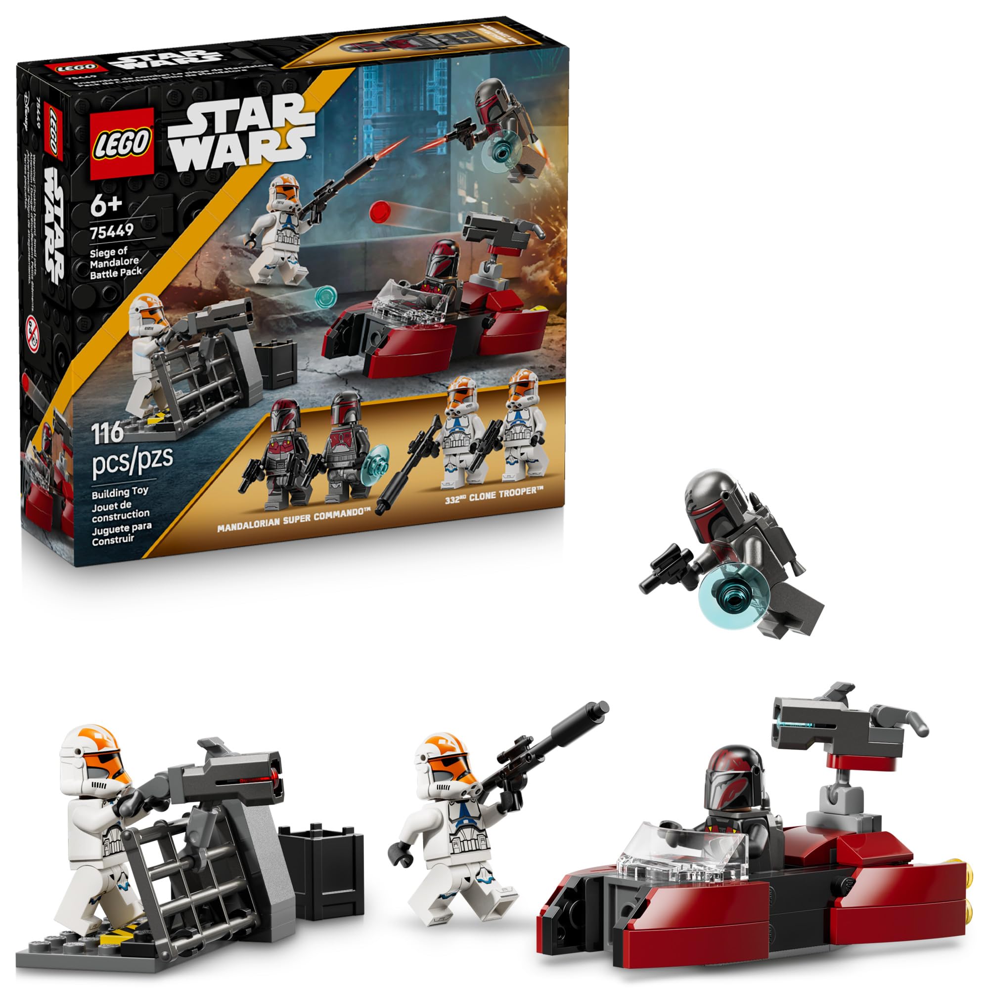 LEGO Star Wars Siege of Mandalore Battle Pack Building Toy for Boys & Girls - The Mandalorian Pretend Play Set W/4 Character Minifigures for Kids & Fans, Ages 6+ - Gift Idea for Birthdays - 75449 🍁 All In One Marketplace Canada