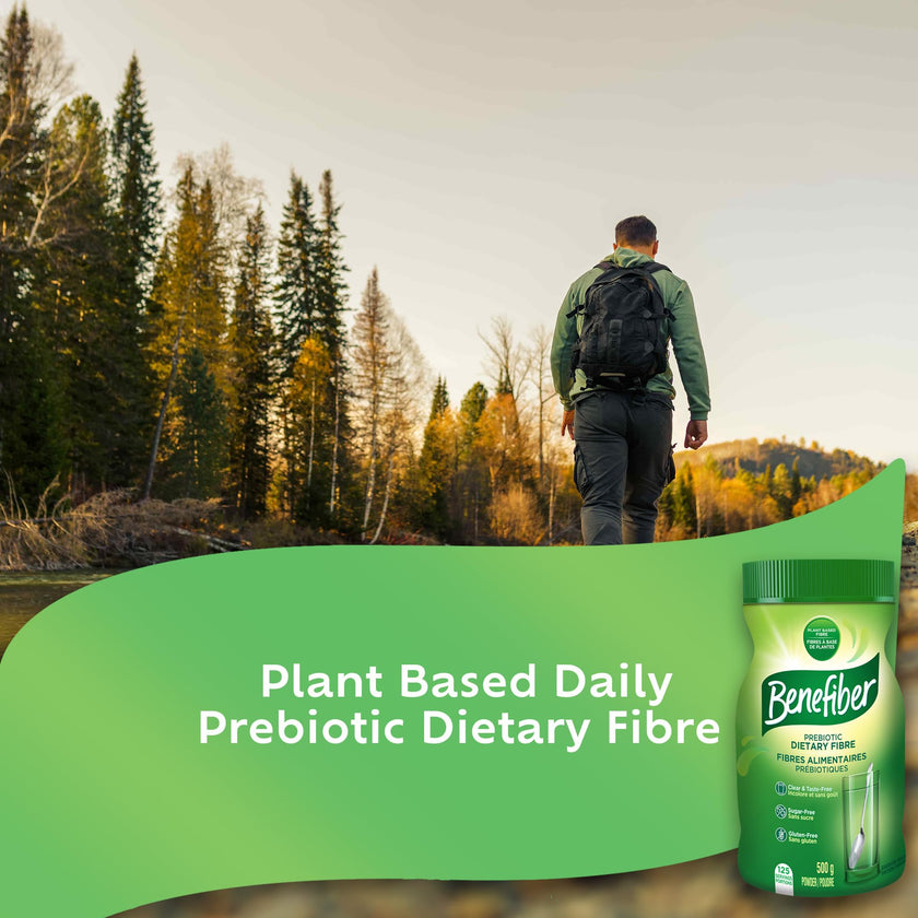 Benefiber Prebiotic Fibre Supplement Powder, Promotes Good Gut Health, Unflavoured & Completely Clear, Dissolves in Drinks & Food, Plant‑Based, Sugar‑Free, Gluten‑Free, Non-GMO, Daily Soluable Fibre Supplement, 125 Servings (500 g)