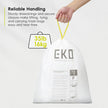 EKO 13 Gallon / 40-60 Liter Drawstring Trash Bags, Extra-Strong Unscented Garbage Bags, 60 Count Easy-Dispense Roll for Kitchen & Household Use, Leak-Resistant, Code F, White 🍁 All In One Marketplace Canada