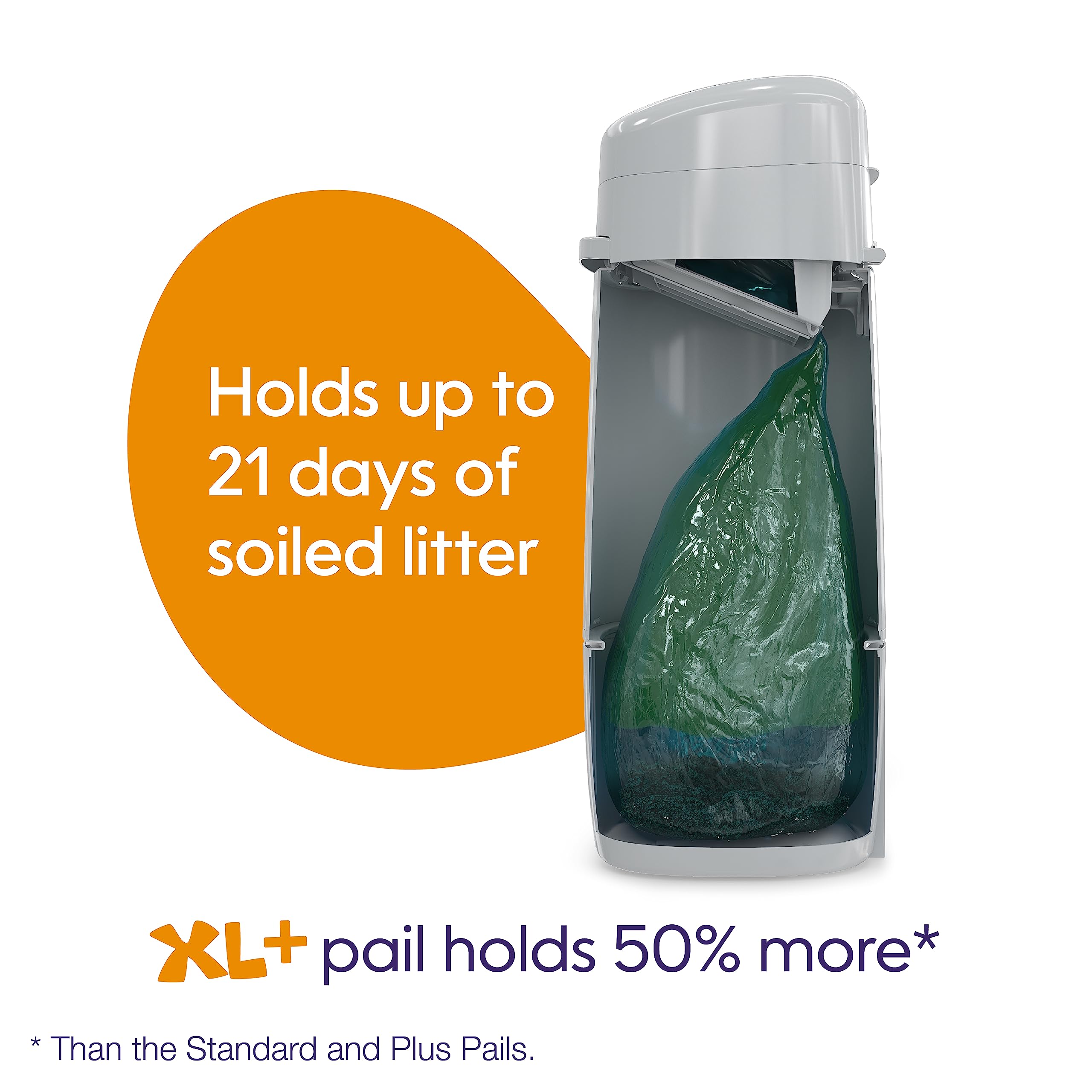 Litter Genie XL+ Pail – Ideal for Multi cat Homes - Includes one Jumbo 24ft cat Litter Bags Refill, Scoop, and Scoop Holder 🍁 All In One Marketplace Canada