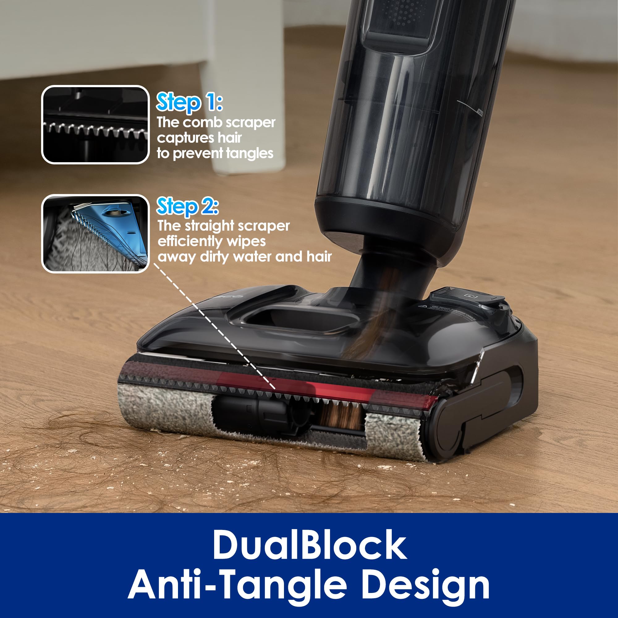 Tineco Floor ONE S7 Stretch Ultra Cordless Wet Dry Vacuum Cleaner, 180°Lay-Flat Anti-Tangle Design, 50 Minutes Runtime, 185℉ Flashdry Self-Cleaning, Dual-Sided Edge Cleaning 🍁 All In One Marketplace Canada