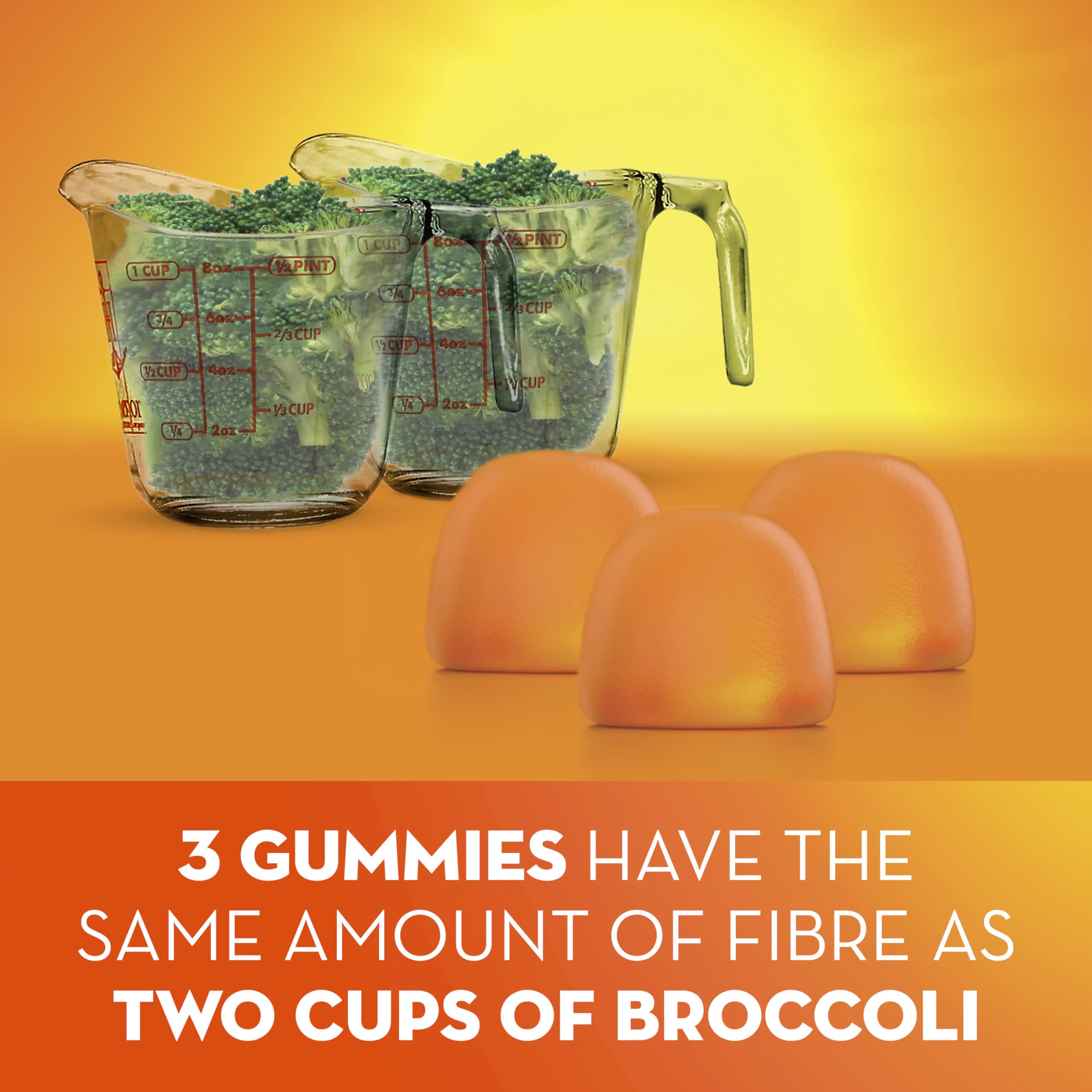 Metamucil Fibre Gummies, No Sugar Added, Orange Flavour, Prebiotic, Plant-Based, 105 Count 🍁 All In One Marketplace Canada