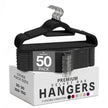 Utopia Home Premium Velvet Hangers 50 Pack - Non-Slip Clothes Hangers with Tie Bar - Black Hangers - Standard Hangers with 360 Degree Rotatable Hook - Heavy Duty Coat Hangers 🍁 All In One Marketplace Canada