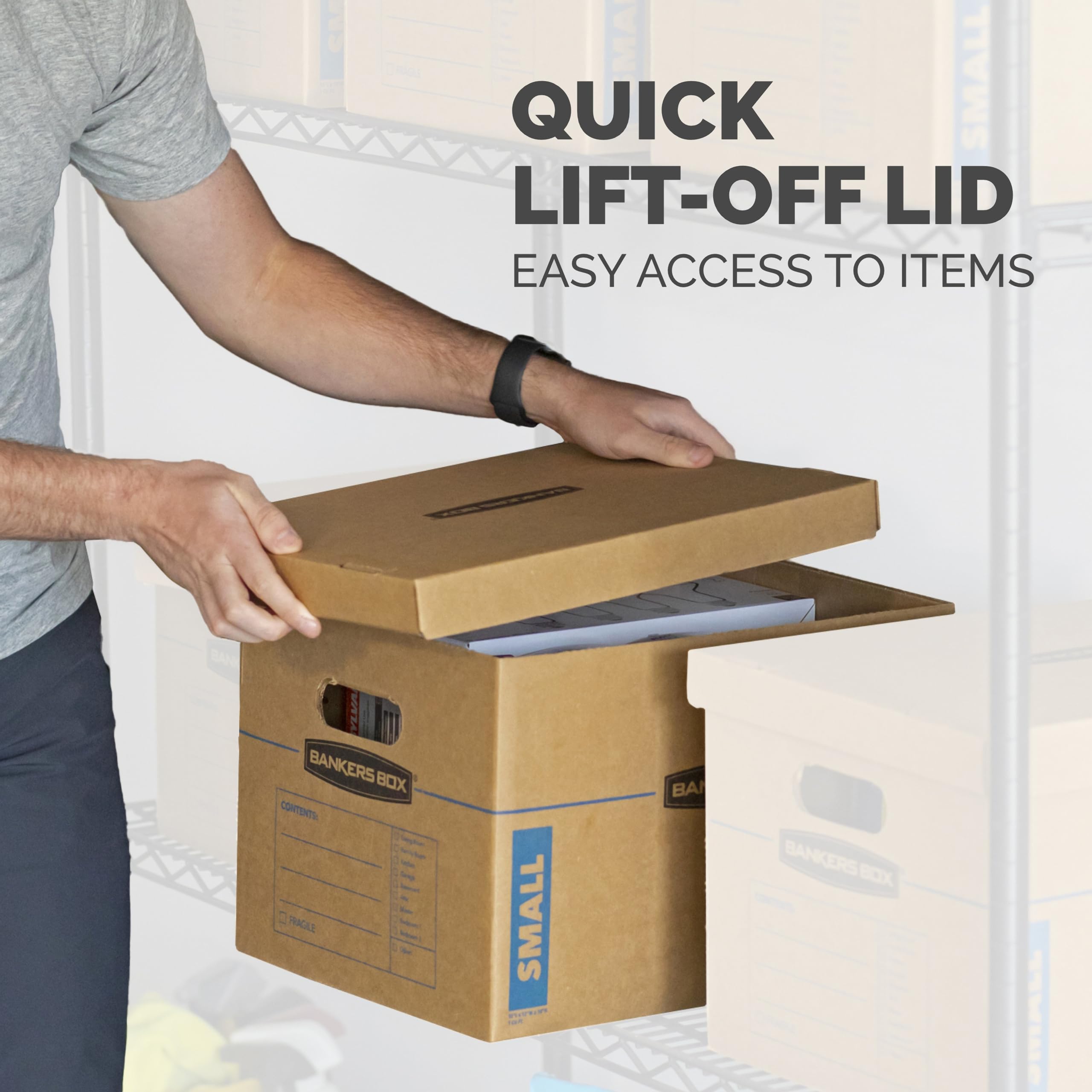 Bankers Box SmoothMove Classic Moving Kit Boxes, Tape-Free Assembly, Easy Carry Handles, 8 Small 4 Medium, 12 Pack(7716403) 🍁 All In One Marketplace Canada