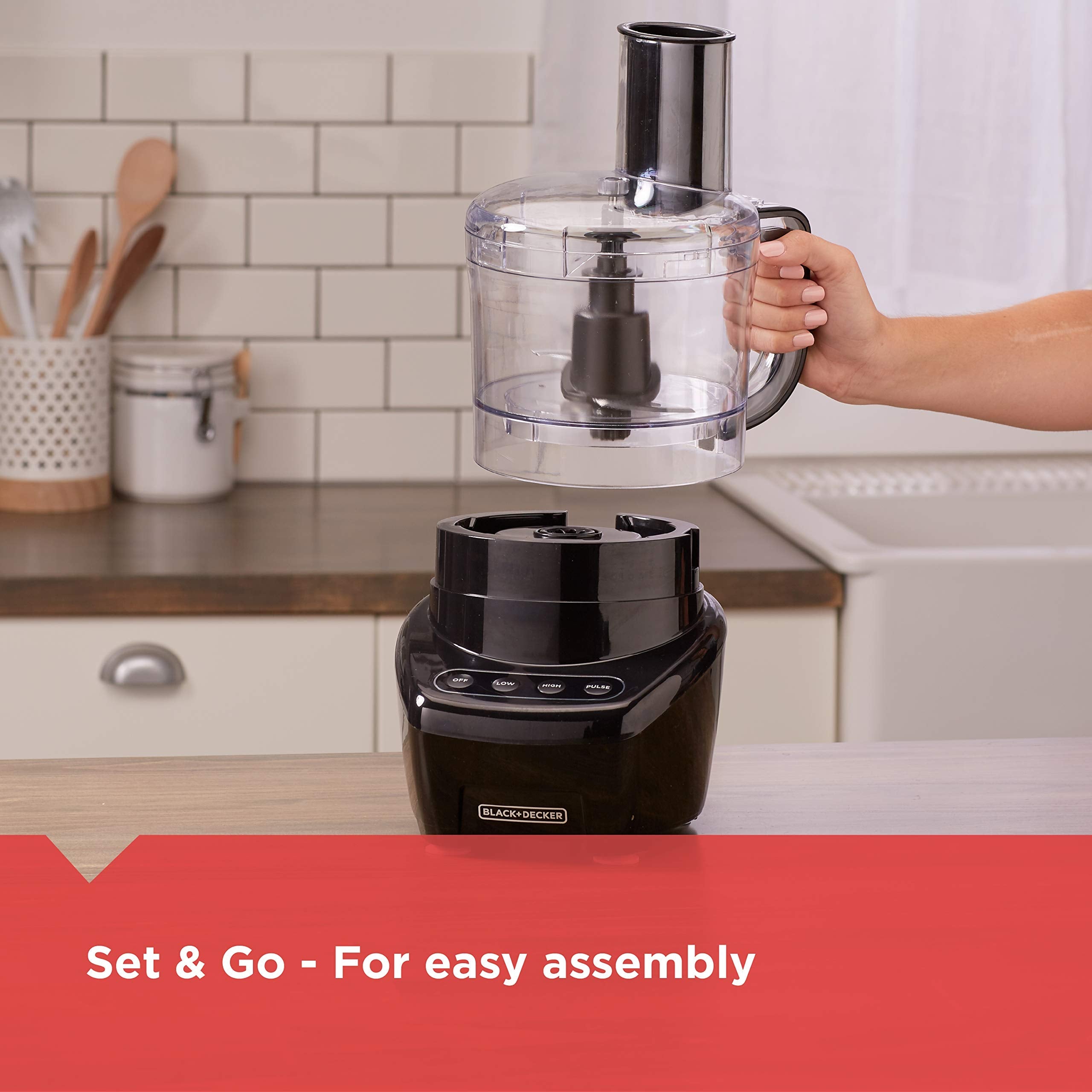 BLACK+DECKER 3-in-1 8-Cup Food Processor, Mutlifunctional and Dishwasher Safe, Black 450W, FP4200BC 🍁 All In One Marketplace Canada