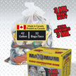 Maximum Heavy Duty Garbage Bags, 42-Gallon, 3 Mil, Clear Garbage Bags Extra Large, Tear Resistant, Industrial Strength, 32 Counts, Made In Canada 🍁 All In One Marketplace Canada