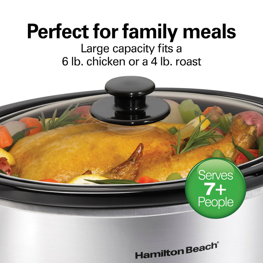 Hamilton Beach Programmable Slow Cooker, 6 Quart Capacity, Silver, 33463 🍁 All In One Marketplace Canada