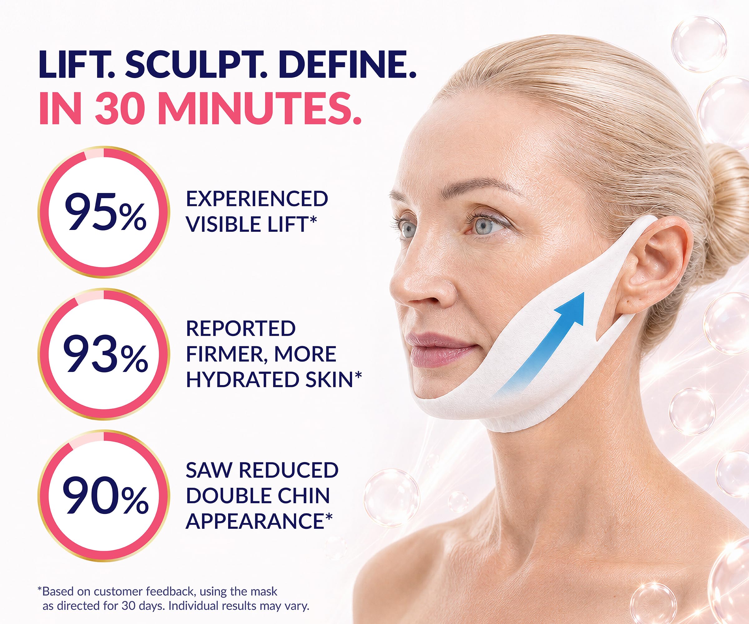 Stylia V Line Lifting Collagen Face Mask - Lift, Firm & Contour Jawline - Double Chin Strap with Hyaluronic Acid & Aloe Vera - Hydrating Neck & Face Tightening Mask - Chin Strap for Sleeping 10PC 🍁 All In One Marketplace Canada