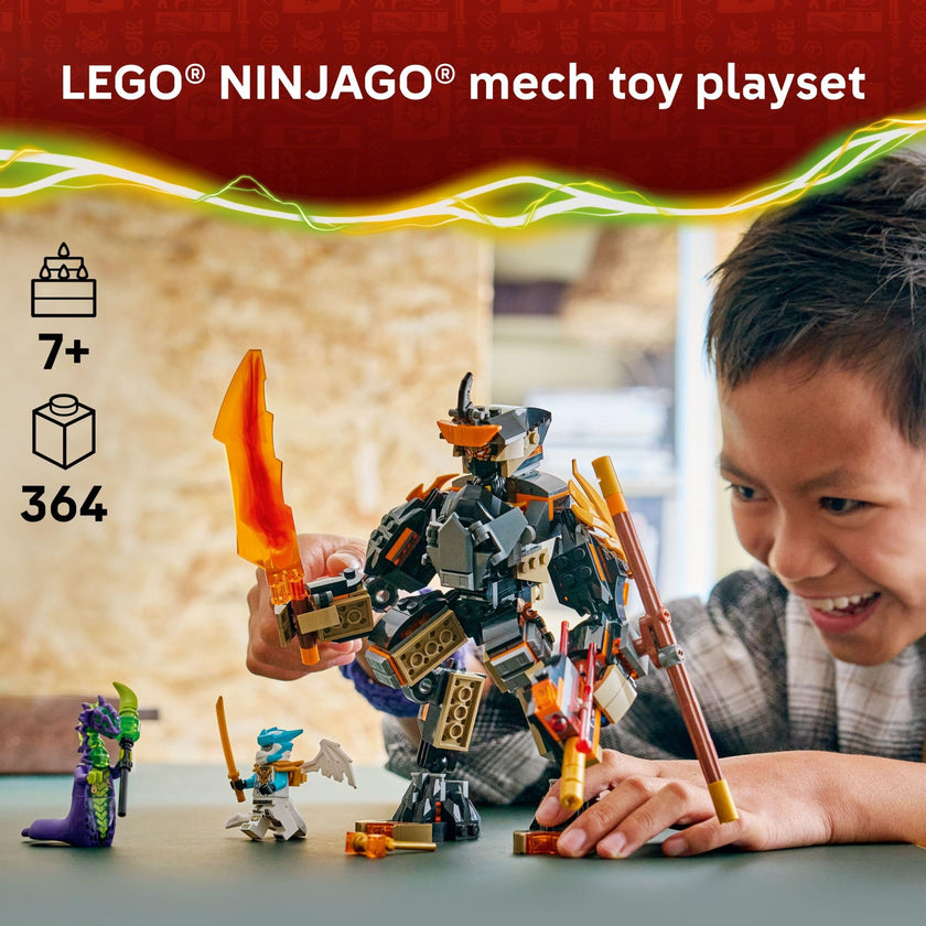 LEGO NINJAGO Cole’s Mission Mech & Dragon Zane Building Toy for Boys, Girls & Kids, Ages 7+ - Poseable Mech W/Cole, Acid Monster, & Zane Minifigures for Pretend Play - Gift Idea for Birthdays - 71854 🍁 All In One Marketplace Canada