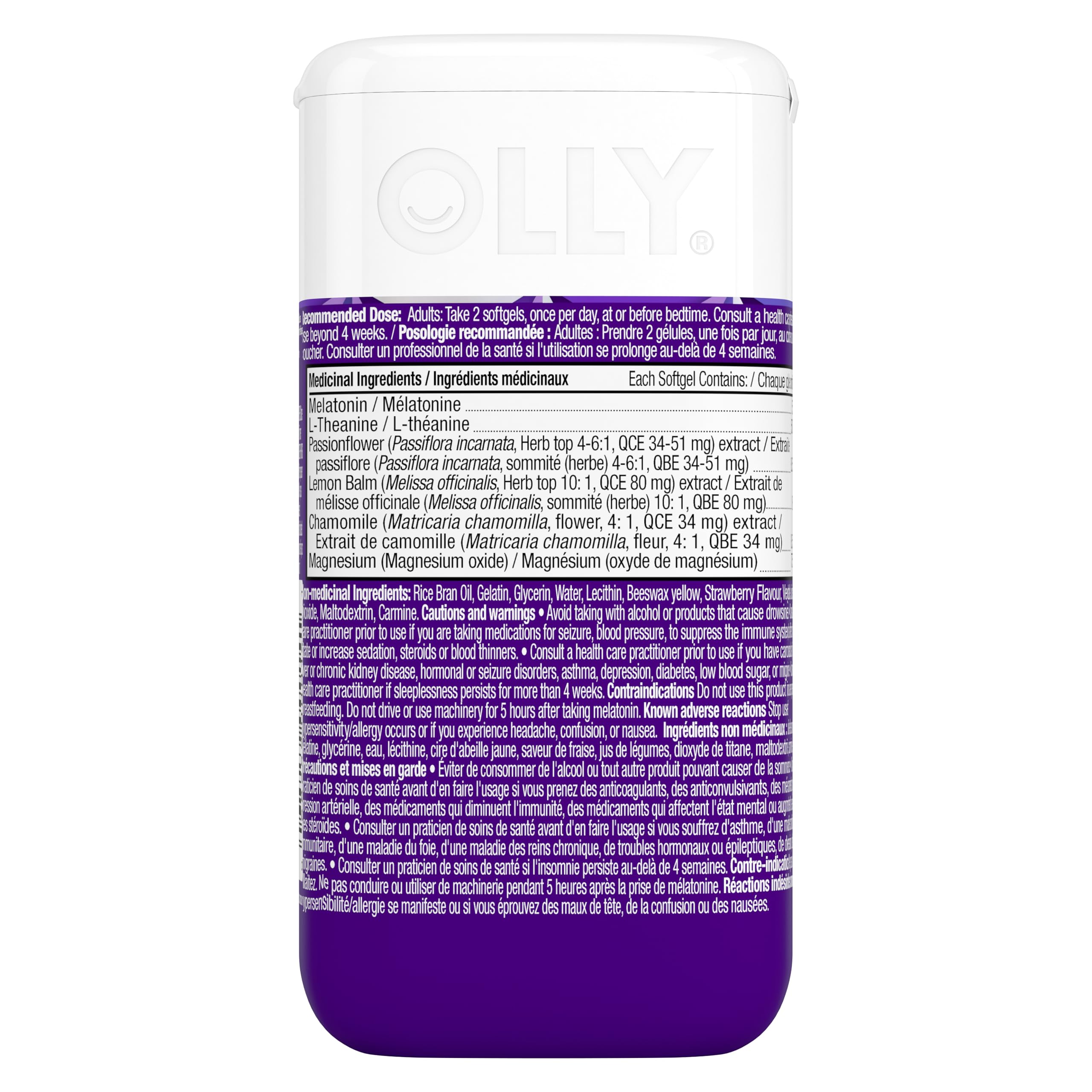 OLLY Ultra Strength Sleep Softgels, 10mg Melatonin, L-Theanine, Chamomile, Magnesium, Lemon Balm, Sleep Nighttime Sleep Aid 60 count 🍁 All In One Marketplace Canada