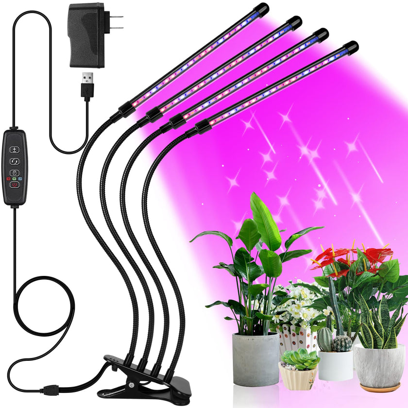 Sondiko LED Grow Light, Full Spectrum Plant Lights for Indoor Plants with Auto On Off 3/9/12H Timer, 10 Dimmable Levels, Adjustable Gooseneck, 3 Switch Modes 🍁 All In One Marketplace Canada