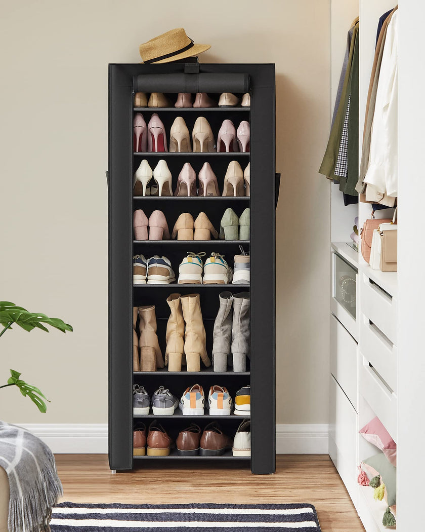 SONGMICS 10-Tier Shoe Rack, Shoe Storage Organizer Cabinet, Black URXJ10H01 🍁 All In One Marketplace Canada
