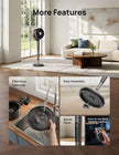 DREO Smart Fan For Bedroom, Standing Fans for Home, 120°+150° Oscillating Pedestal Fan Wi-Fi/Voice Control, 100ft 20db Quiet Circulator RGB Fan, DC Motor, 6 Modes, 12 Speeds, 37-42'' Adjustable Height 🍁 All In One Marketplace Canada
