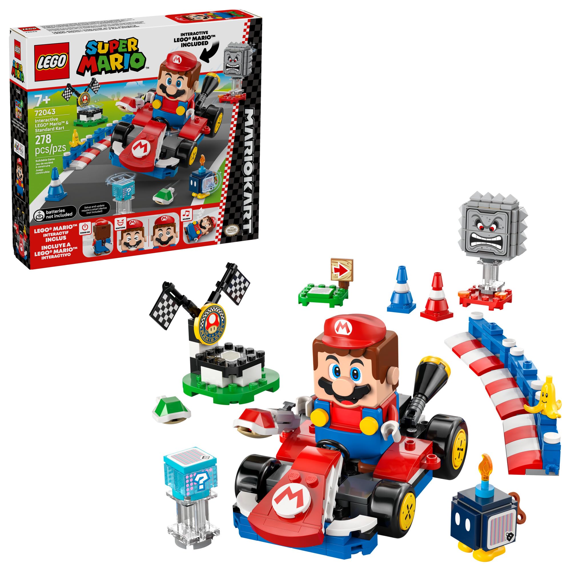 LEGO Super Mario: Mario Kart – Interactive LEGO Mario & Standard Kart Building Toy - Pretend Play Racing Playset for Boys & Girls, Ages 7+ - Kids Birthday Gift Idea - 72043 🍁 All In One Marketplace Canada