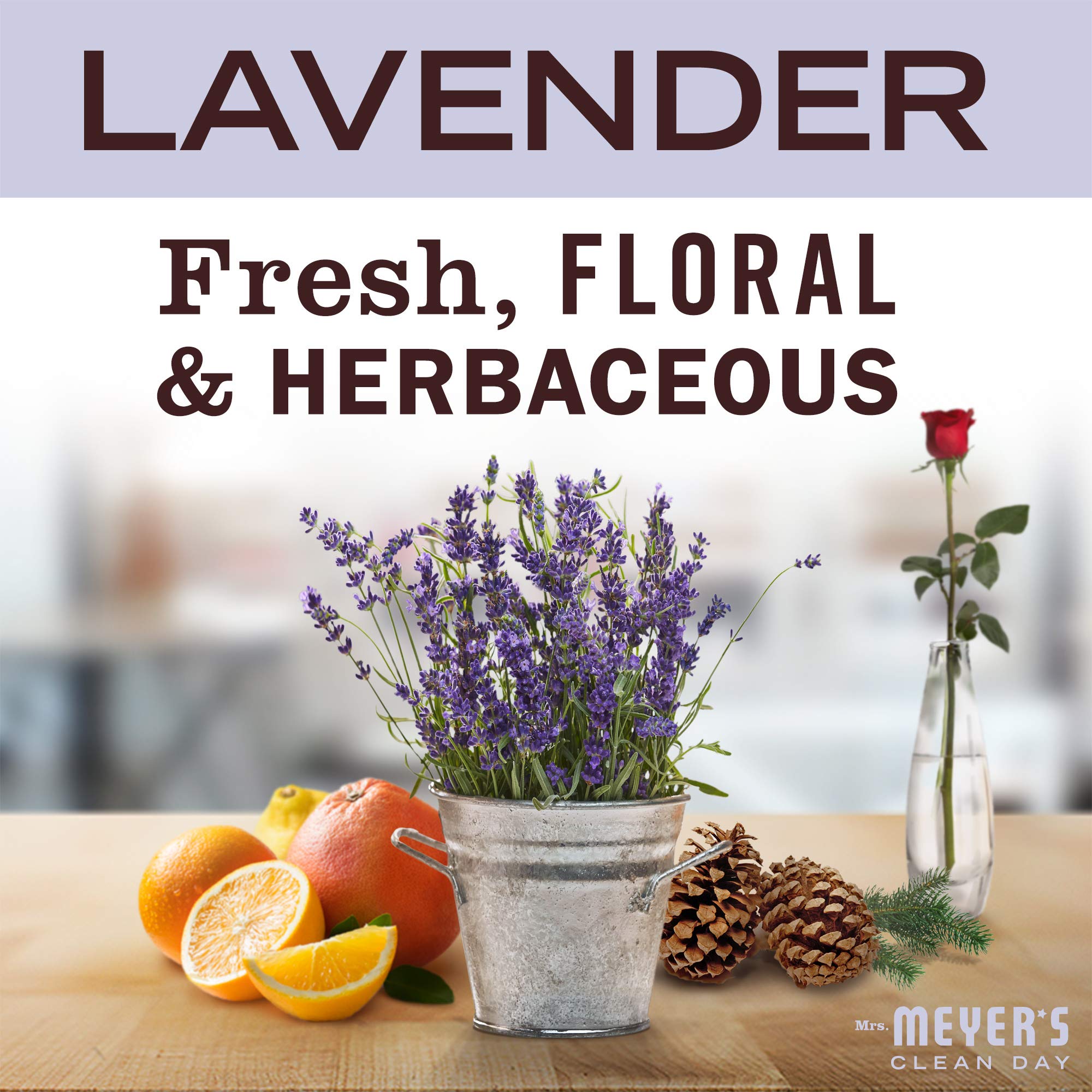 Mrs. Meyer's Clean Day Liquid Hand Soap, Cruelty Free & Biodegradable Hand Wash Formula Made with Essential Oils, Lavender Scent, 370 ml Bottles, 4 Pack 🍁 All In One Marketplace Canada